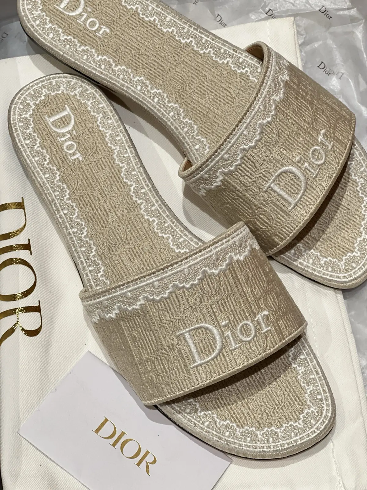 Dior Style Beige Leather Women's Shoes Lookbook Reference image 3