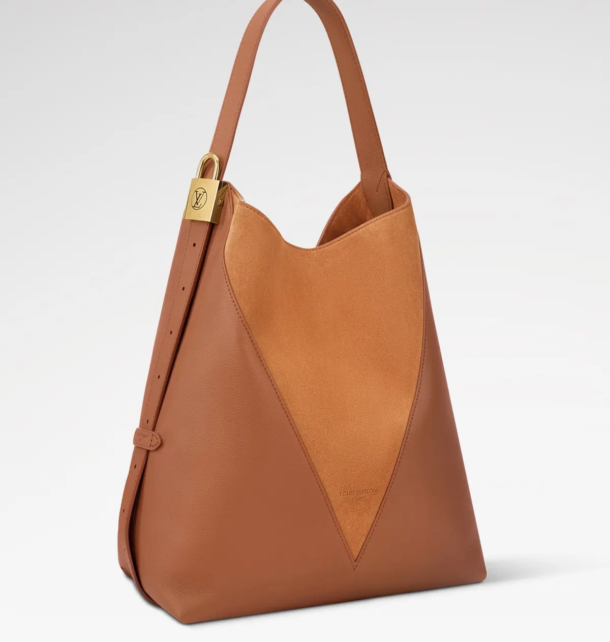 LV Style Brown Leather Hobo Bag Lookbook Reference image 3