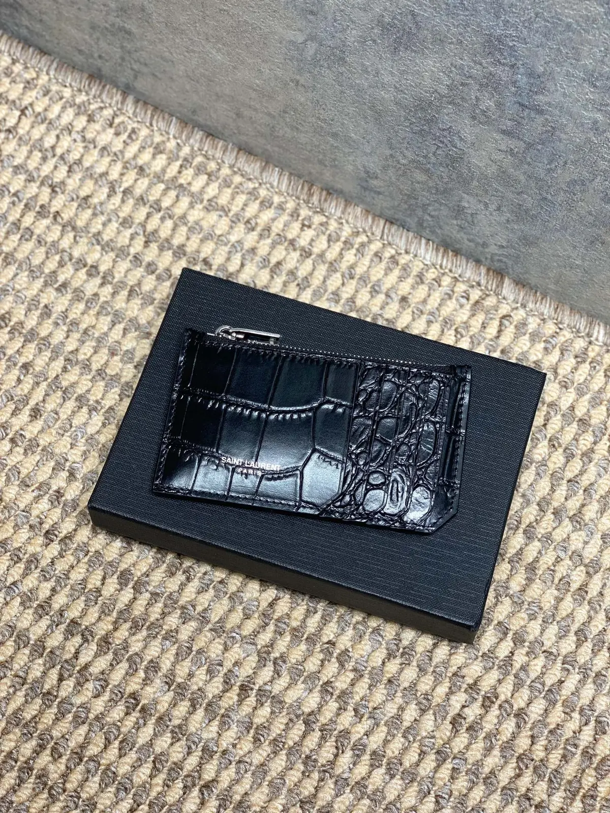 YSL Style Leather Card Holder Lookbook Reference image 3