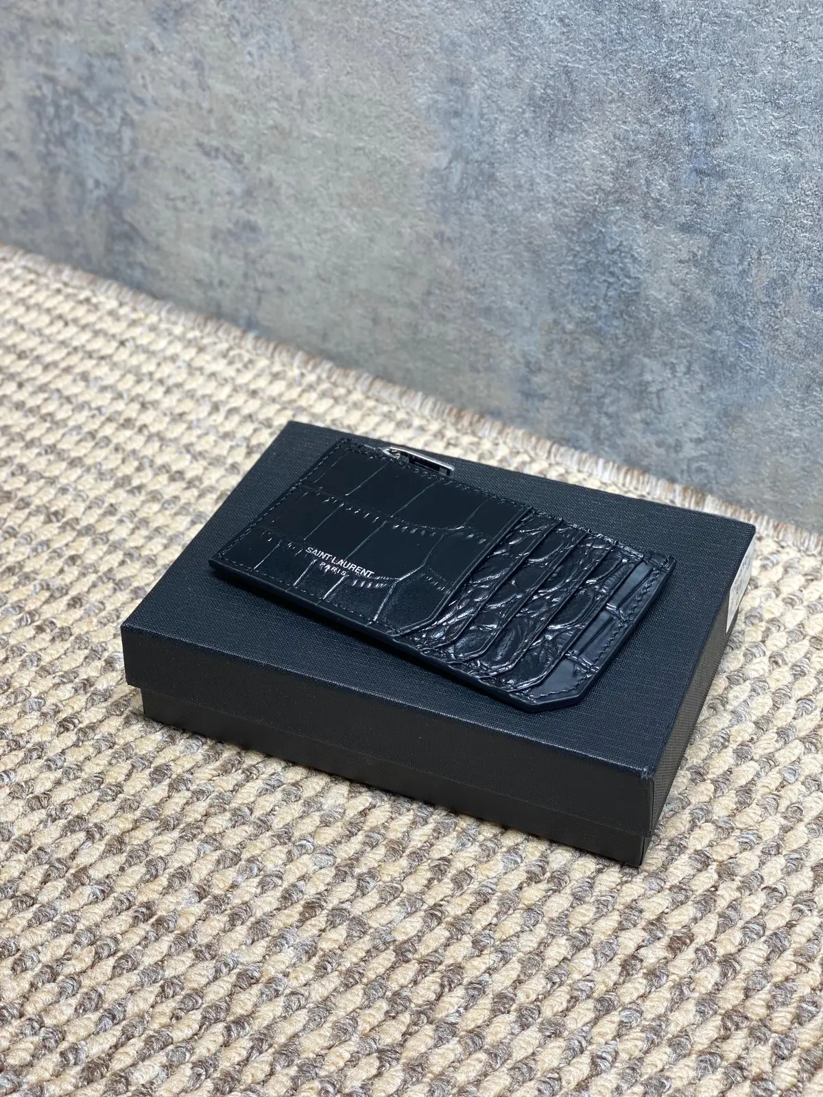 YSL Style Leather Card Holder Lookbook Reference image 5