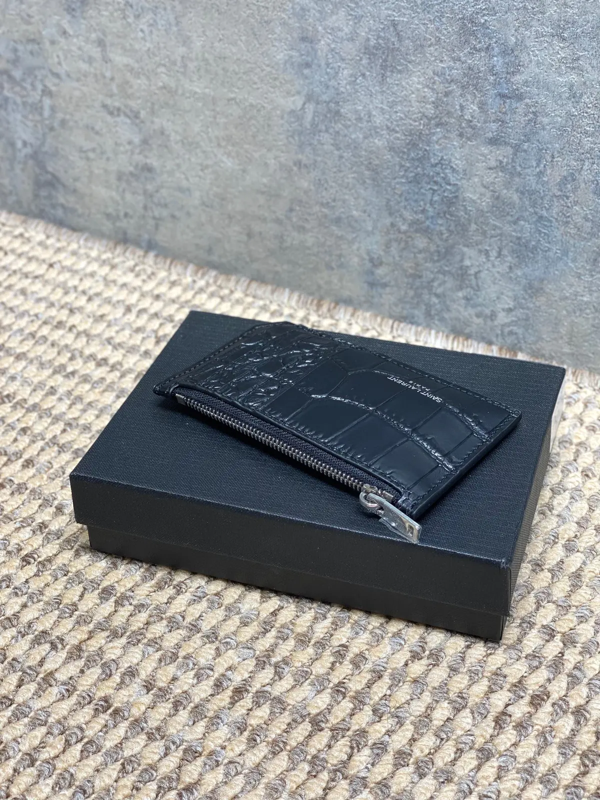 YSL Style Leather Card Holder Lookbook Reference image 6