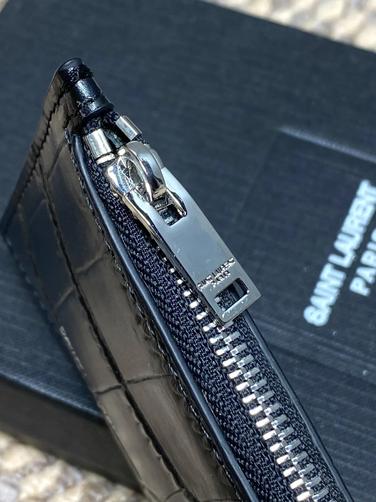 YSL Style Leather Card Holder Lookbook Reference image 7